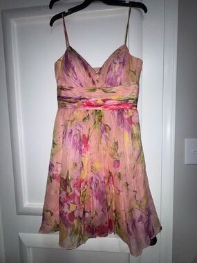 OC brand Pink Floral Spaghetti Strap Sundress